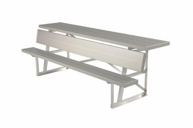 Player Bench Aluminum with Top Shelf